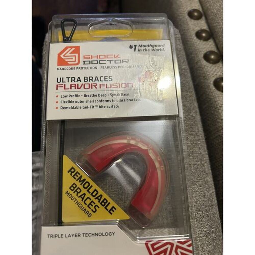 Shock Doctor Ultra Braces Flavor Fusion Rocketpunch Mouthguard‎ Adult 12 & Up